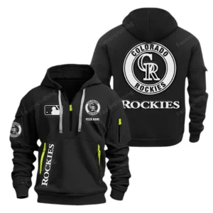 Colorado Rockies MLB Hoodie Half Zipper MLB2102042034, Gift For Fan Colorado Rockies - Black