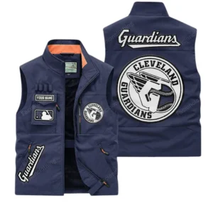 Cleveland Guardians MLB Outdoor Sleeveless Vest MLB2202042033, Gift For Fan Cleveland Guardians - Dark Blue