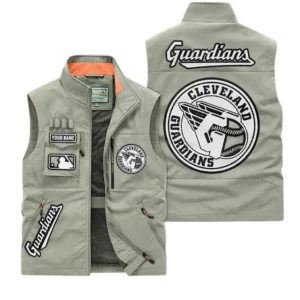 Cleveland Guardians MLB Outdoor Sleeveless Vest MLB2202042033, Gift For Fan Cleveland Guardians - Khaki