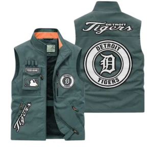 Detroit Tigers MLB Outdoor Sleeveless Vest MLB2202042035, Gift For Fan Detroit Tigers - Bean Green