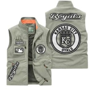 Kansas City Royals MLB Outdoor Sleeveless Vest MLB2202042037, Gift For Fan Kansas City Royals - Khaki