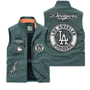 Los Angeles Dodgers MLB Outdoor Sleeveless Vest MLB2202042039, Gift For Fan Los Angeles Dodgers - Bean Green
