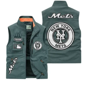 New York Mets MLB Outdoor Sleeveless Vest MLB2202042043, Gift For Fan New York Mets - Bean Green