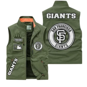 San Francisco Giants MLB Outdoor Sleeveless Vest MLB2202042048, Gift For Fan San Francisco Giants - Army Green