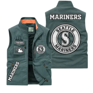 Seattle Mariners MLB Outdoor Sleeveless Vest MLB2202042049, Gift For Fan Seattle Mariners - Bean Green