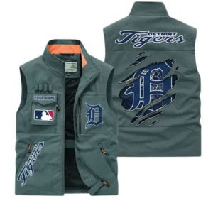 Detroit Tigers MLB Outdoor Sleeveless Vest MLB2302052035, Gift For Fan Detroit Tigers - Bean Green