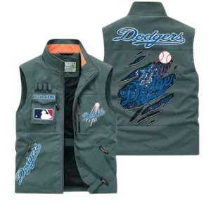 Los Angeles Dodgers MLB Outdoor Sleeveless Vest MLB2302052039, Gift For Fan Los Angeles Dodgers - Bean Green