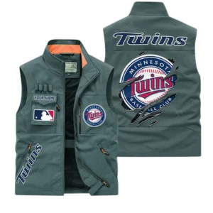 Minnesota Twins MLB Outdoor Sleeveless Vest MLB2302052042, Gift For Fan Minnesota Twins - Bean Green