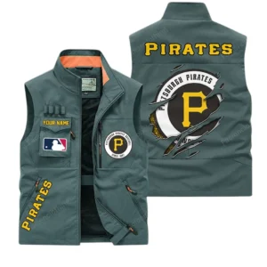 Pittsburgh Pirates MLB Outdoor Sleeveless Vest MLB2302052046, Gift For Fan Pittsburgh Pirates - Bean Green