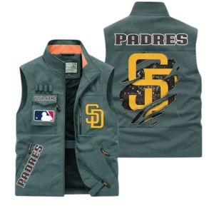 San Diego Padres MLB Outdoor Sleeveless Vest MLB2302052047, Gift For Fan San Diego Padres - Bean Green