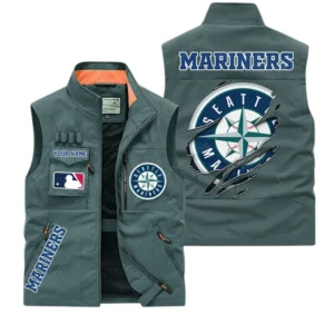 Seattle Mariners MLB Outdoor Sleeveless Vest MLB2302052049, Gift For Fan Seattle Mariners - Bean Green