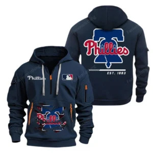 Philadelphia Phillies MLB Hoodie Half Zipper MLB2402052045, Gift For Fan Philadelphia Phillies - Navy