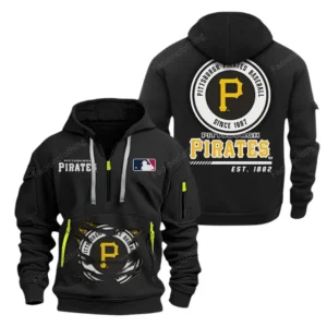 Pittsburgh Pirates MLB Hoodie Half Zipper MLB2402052046, Gift For Fan Pittsburgh Pirates - Black