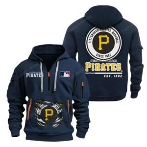 Pittsburgh Pirates MLB Hoodie Half Zipper MLB2402052046, Gift For Fan Pittsburgh Pirates - Navy