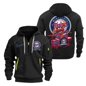 Minnesota Twins MLB Hoodie Half Zipper MLB2502052042, Gift For Fan Minnesota Twins - Black