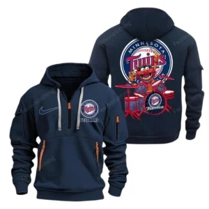 Minnesota Twins MLB Hoodie Half Zipper MLB2502052042, Gift For Fan Minnesota Twins - Navy