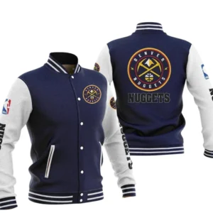 Denver Nuggets Baseball Jacket NBA82210125019 - Gift For Fan Denver Nuggets -Navy