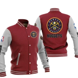 Denver Nuggets Baseball Jacket NBA82210125019 - Gift For Fan Denver Nuggets -Dark Red