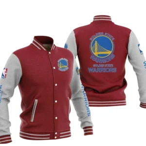 Golden State Warriors Baseball Jacket NBA82210125021 - Gift For Fan Golden State Warriors -Dark Red