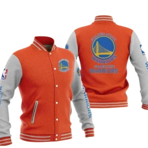 Golden State Warriors Baseball Jacket NBA82210125021 - Gift For Fan Golden State Warriors -Orange