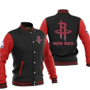 Houston Rockets Baseball Jacket NBA82210125022 - Gift For Fan Houston Rockets -Red Black