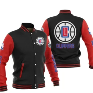 Los Angeles Clippers Baseball Jacket NBA82210125024 - Gift For Fan Los Angeles Clippers -Red Black