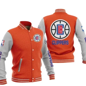 Los Angeles Clippers Baseball Jacket NBA82210125024 - Gift For Fan Los Angeles Clippers -Orange