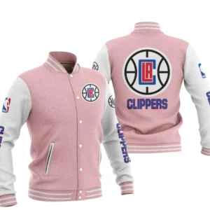 Los Angeles Clippers Baseball Jacket NBA82210125024 - Gift For Fan Los Angeles Clippers -Pink