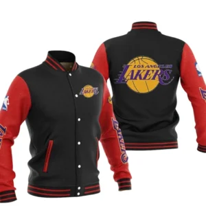 Los Angeles Lakers Baseball Jacket NBA82210125025 - Gift For Fan Los Angeles Lakers -Red Black
