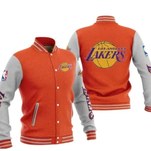 Los Angeles Lakers Baseball Jacket NBA82210125025 - Gift For Fan Los Angeles Lakers -Orange
