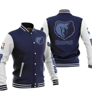 Memphis Grizzlies Baseball Jacket NBA82210125026 - Gift For Fan Memphis Grizzlies -Navy