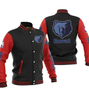 Memphis Grizzlies Baseball Jacket NBA82210125026 - Gift For Fan Memphis Grizzlies -Red Black