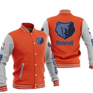 Memphis Grizzlies Baseball Jacket NBA82210125026 - Gift For Fan Memphis Grizzlies -Orange