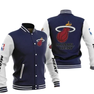 Miami Heat Baseball Jacket NBA82210125027 - Gift For Fan Miami Heat -Navy