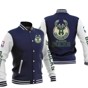Milwaukee Bucks Baseball Jacket NBA82210125028 - Gift For Fan Milwaukee Bucks -Navy