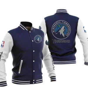 Minnesota Timberwolves Baseball Jacket NBA82210125029 - Gift For Fan Minnesota Timberwolves -Navy