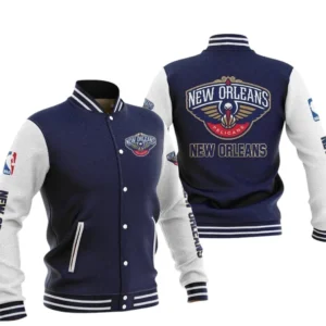 New Orleans Pelicans Baseball Jacket NBA82210125030 - Gift For Fan New Orleans Pelicans -Navy