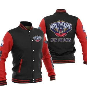New Orleans Pelicans Baseball Jacket NBA82210125030 - Gift For Fan New Orleans Pelicans -Red Black