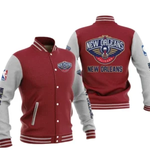 New Orleans Pelicans Baseball Jacket NBA82210125030 - Gift For Fan New Orleans Pelicans -Dark Red