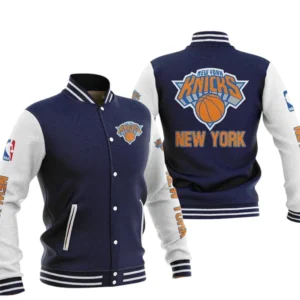New York Knicks Baseball Jacket NBA82210125031 - Gift For Fan New York Knicks -Navy