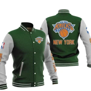 New York Knicks Baseball Jacket NBA82210125031 - Gift For Fan New York Knicks -Green