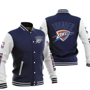 Oklahoma City Thunder Baseball Jacket NBA82210125032 - Gift For Fan Oklahoma City Thunder -Navy