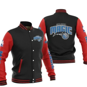 Orlando Magic Baseball Jacket NBA82210125033 - Gift For Fan Orlando Magic -Red Black