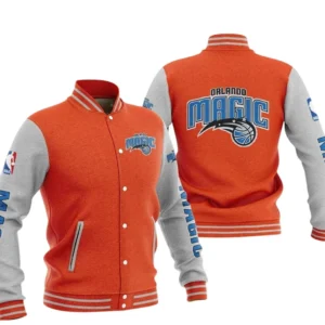 Orlando Magic Baseball Jacket NBA82210125033 - Gift For Fan Orlando Magic -Orange