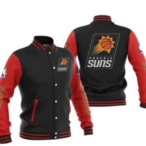 Phoenix Suns Baseball Jacket NBA82210125035 - Gift For Fan Phoenix Suns -Red Black