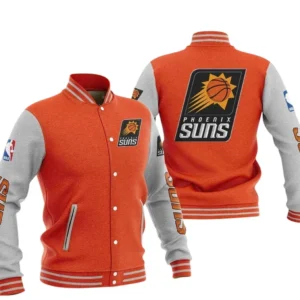 Phoenix Suns Baseball Jacket NBA82210125035 - Gift For Fan Phoenix Suns -Orange