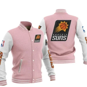 Phoenix Suns Baseball Jacket NBA82210125035 - Gift For Fan Phoenix Suns -Pink