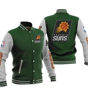 Phoenix Suns Baseball Jacket NBA82210125035 - Gift For Fan Phoenix Suns -Green