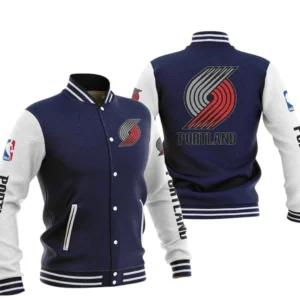 Portland Trail Blazers Baseball Jacket NBA82210125036 - Gift For Fan Portland Trail Blazers -Navy