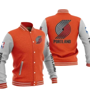 Portland Trail Blazers Baseball Jacket NBA82210125036 - Gift For Fan Portland Trail Blazers -Orange